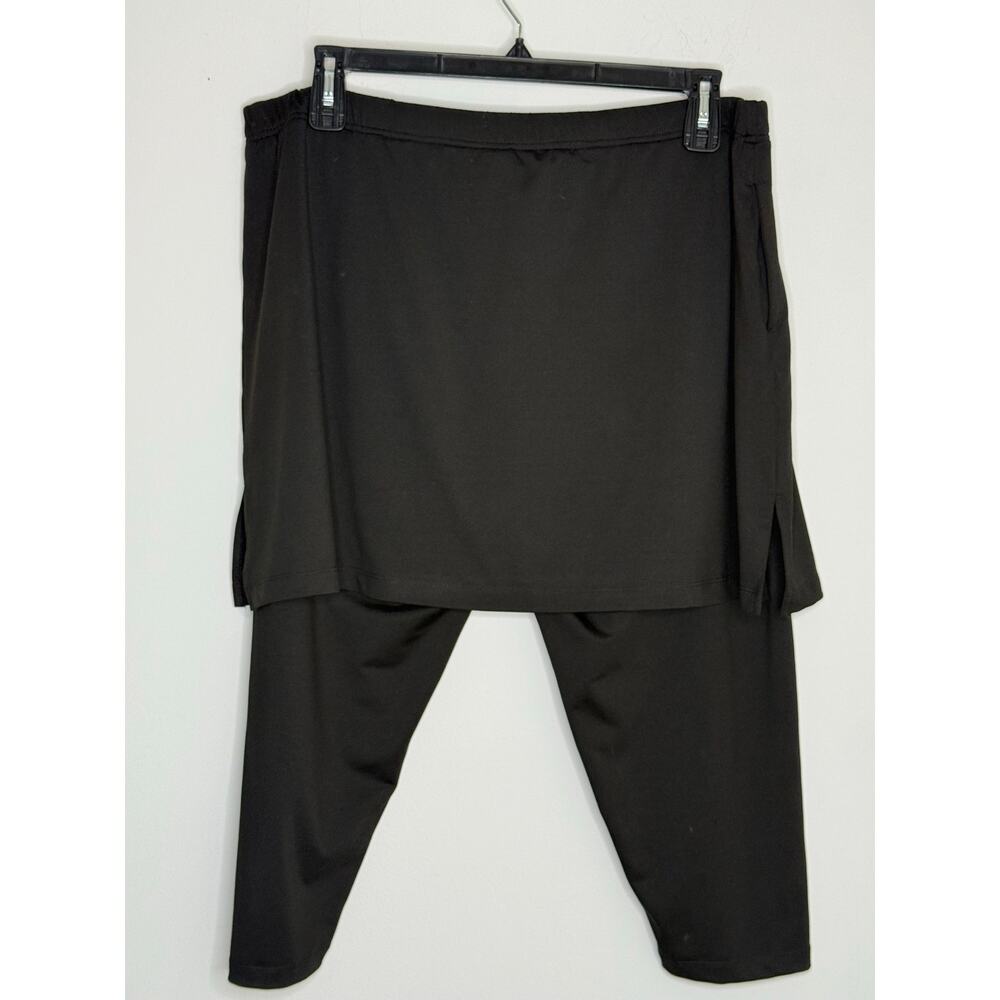 Ad In Tennis Skort Capri Pant Black Right Pocket One Size Plus Size - Picture 2 of 8